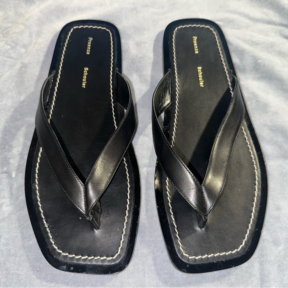 Proenza schouler thong sandals black size 41 (10.5)